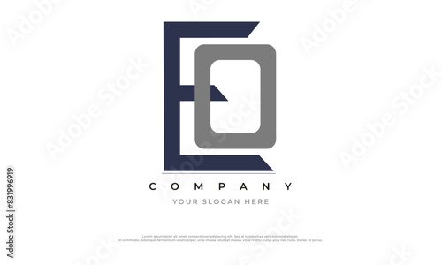 Alphabet letters Initials Monogram logo EO, EO INITIAL, EO letter