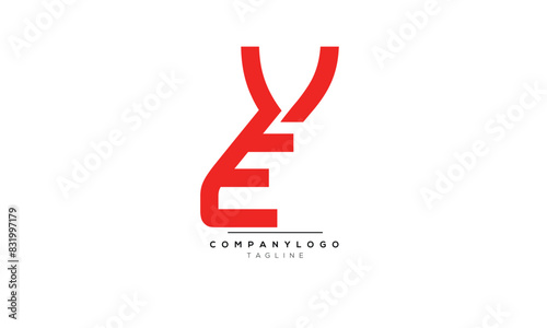 Alphabet letters Initials Monogram logo EY, EY INITIAL, EY letter
