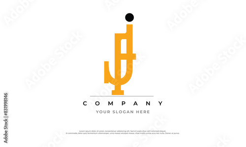Alphabet letters Initials Monogram logo FJ, FJ INITIAL, FJ letter