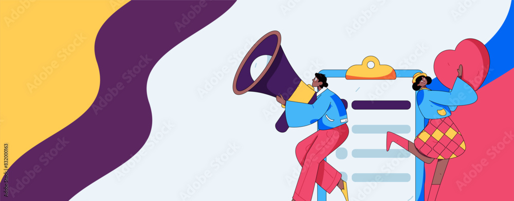 Invite friends to conduct questionnaire flat vector concept operation hand drawn illustration
Invite friends to conduct questionnaire flat vector concept operation hand drawn illustration