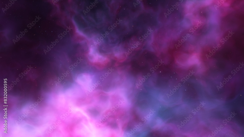 Fototapeta premium Space background. Nice clean colorful nebula with star field. 3D rendering 