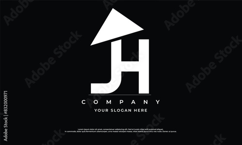 Alphabet letters Initials Monogram logo JH, JH INITIAL, JH letter