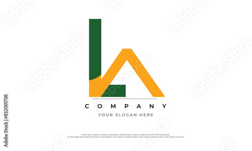 WebAlphabet letters Initials Monogram logo LA, LA INITIAL, LA letter