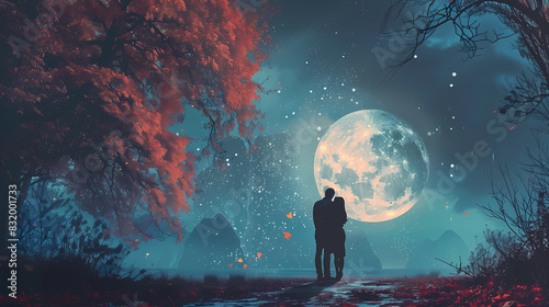 fall in love under the moon  photo