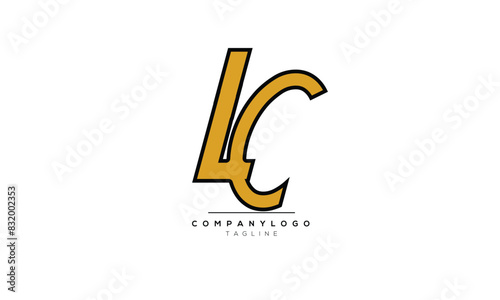 Alphabet letters Initials Monogram logo LC, LC INITIAL, LC letter