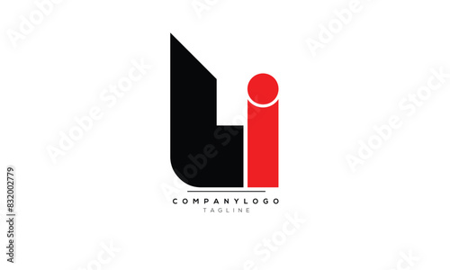 Alphabet letters Initials Monogram logo LI, LI INITIAL, LI letter