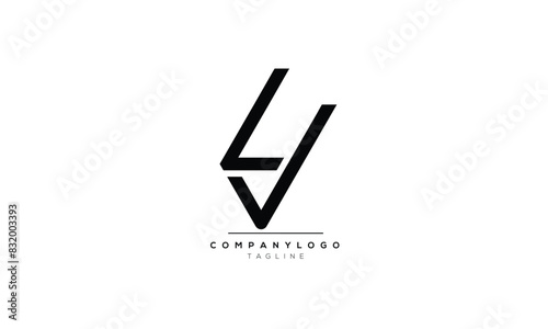 Alphabet letters Initials Monogram logo LV, LV INITIAL, LV letter