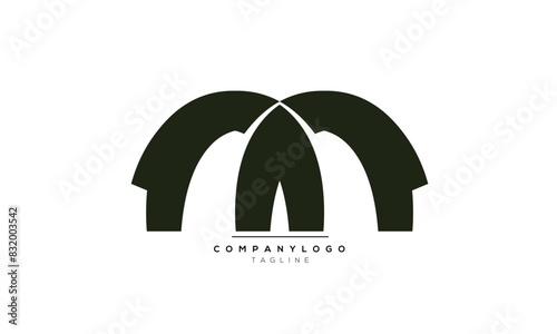 Alphabet letters Initials Monogram logo AM, AM INITIAL, AM letter