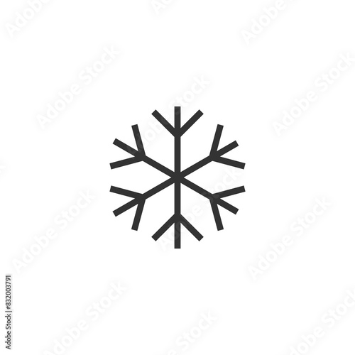 Snowflake icon isolated on transparent background
