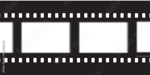 Video camera, binocular and camera roll viewfinder overlay. Camera and binocular frame vector template. Black lines on transparent background. Vector illustration