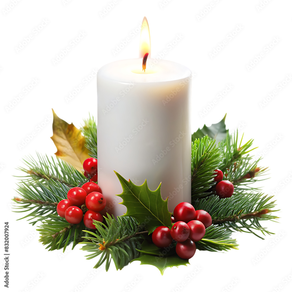 christmas candle on transparent background christmas candle on transparent background