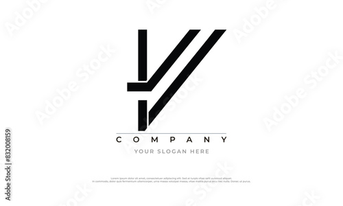 Alphabet letters Initials Monogram logo TV, TV INITIAL, TV letter