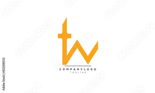 Alphabet letters Initials Monogram logo TW, TW INITIAL, TW letter