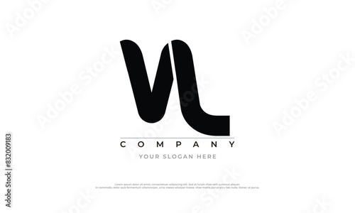 Alphabet letters Initials Monogram logo VL, VL INITIAL, VL letter, VAL logo