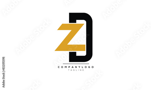 Alphabet letters Initials Monogram logo ZD, ZD INITIAL, ZD letter