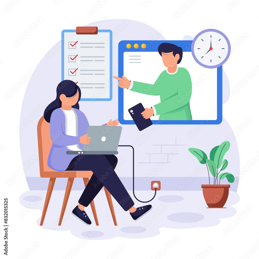 Appointment Scheduling Flat Illustrations