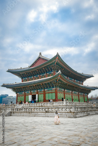Obraz na płótnie Gyeongbokgung palace landmark of Seoul, South Korea. w salonie
