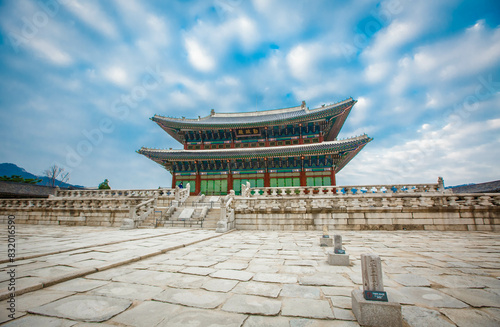 Obraz na płótnie Gyeongbokgung palace landmark of Seoul, South Korea. w salonie