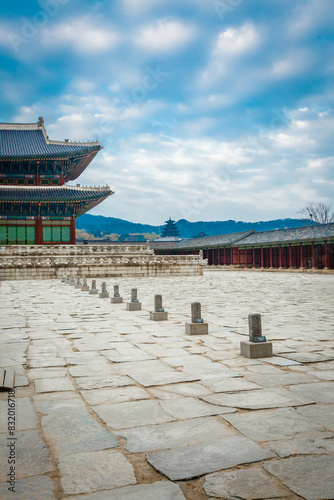 Obraz na płótnie External view of Geunjeongjeon Hall at Gyeongbokgung Palace w salonie