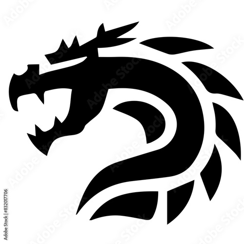 black and white tattoo dragon