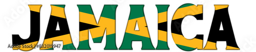 Jamaica flag text font