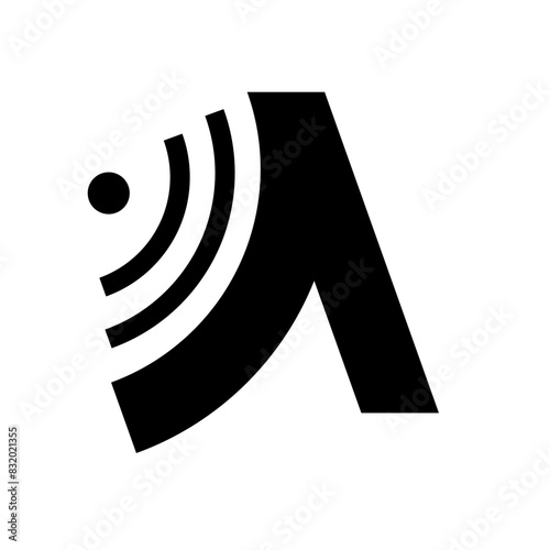 A Network Logo letter minimalist