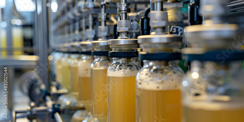 Production of liquid soap or detergent for disinfection in production line of chemicals factory 