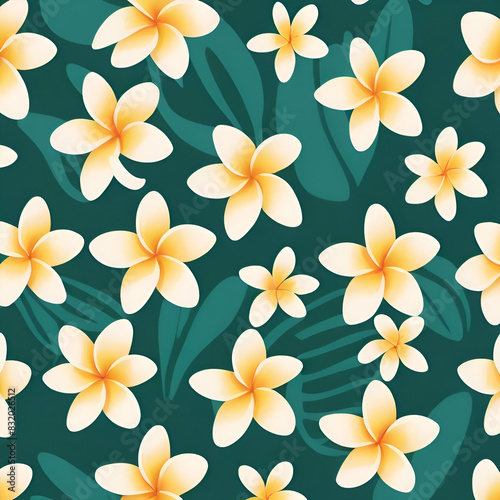 Hawaiian floral illustration background