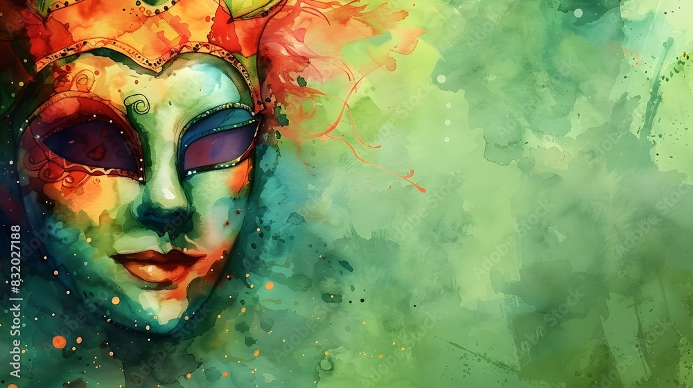 Watercolor Palette Echoing a Vivid Carnival Atmosphere Watercolor Palette Echoing a Vivid Carnival Atmosphere