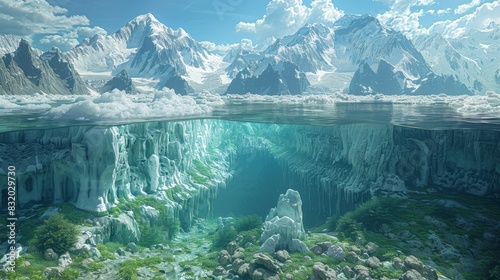 A sobering representation of melting glaciers and rising sea levels