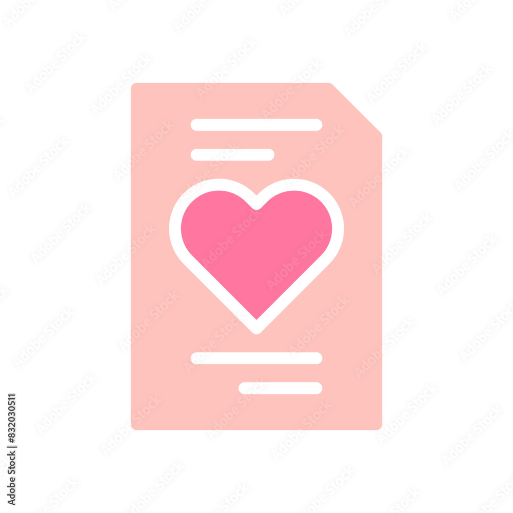 Paper love solid soft pink valentine illustration Paper love solid soft pink valentine illustration