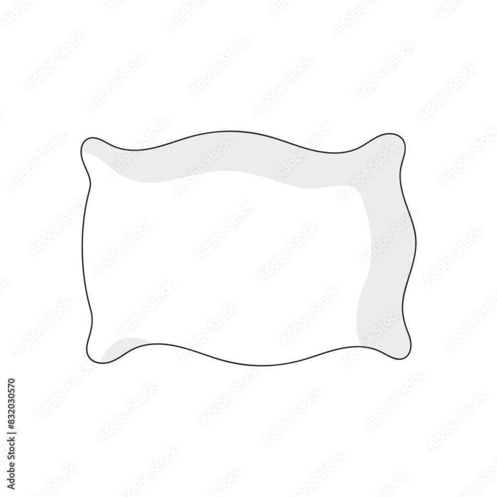 Pillow icon with shadow isolated vector illustration. Pillow icon with shadow isolated vector illustration.
