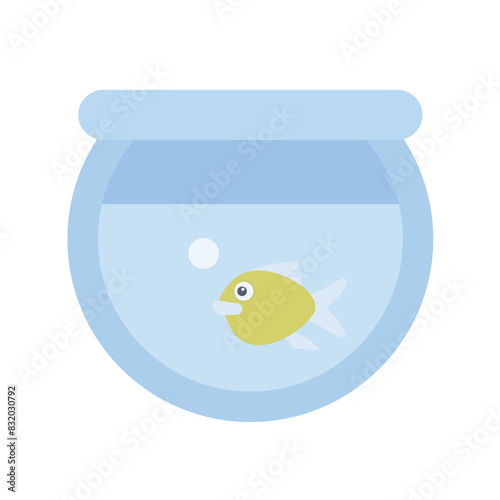 Fish in the aquarium. Fish, vector illustration.