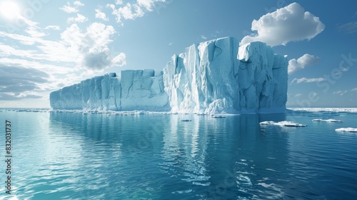 The devastating impact of global warming and climate change effects on melting ice and glaciers