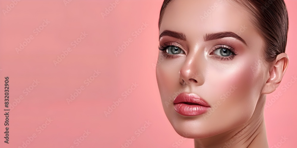 Professional Makeup Mastery Radiant Model Showcases Decorative Cosmetics Professional Makeup Mastery Radiant Model Showcases Decorative Cosmetics