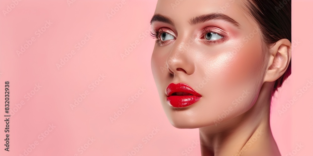Professional Makeup Mastery A Models Flawless Visage Adorned with Decorative Cosmetics Professional Makeup Mastery A Models Flawless Visage Adorned with Decorative Cosmetics