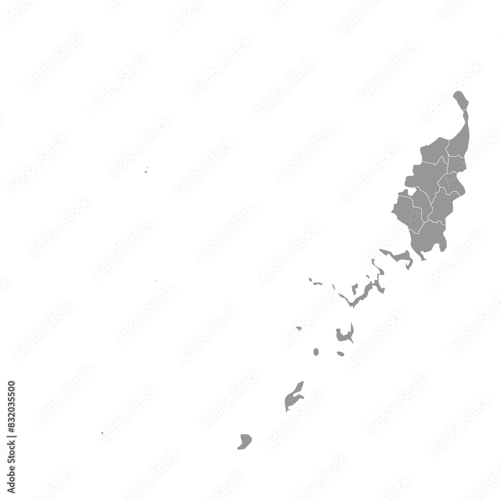 Palau map with administrative divisions. Vector illustration. Palau map with administrative divisions. Vector illustration.