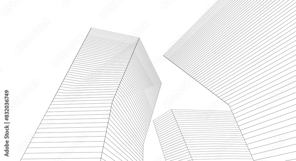  ​​abstract architecture 3d illustration background