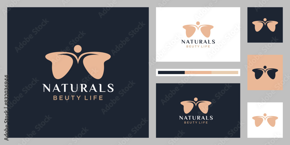 Luxury Golden Butterfly logo design