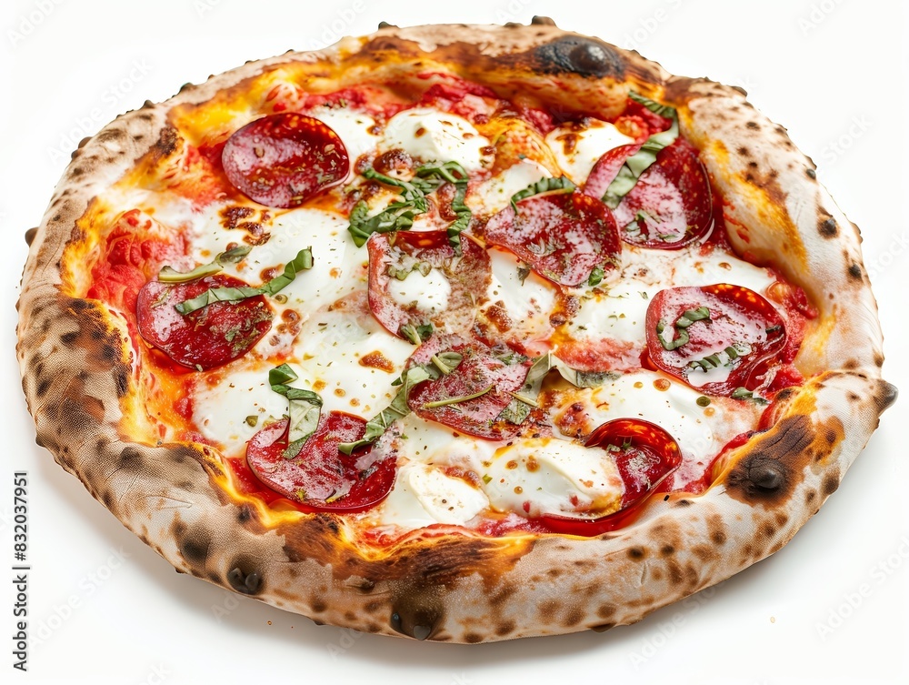 A classic Italian pizza with melted mozzarella and 33 1 A classic Italian pizza with melted mozzarella and 33 1