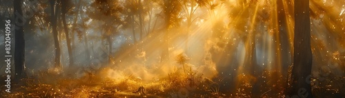 Enchanted Misty Forest with...
