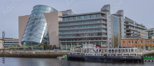 Dublin, Ireland - April 14 2024 'Beautiful spring day in Dublin's city center