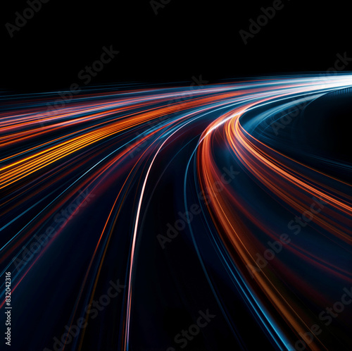 Speed lines in black background.