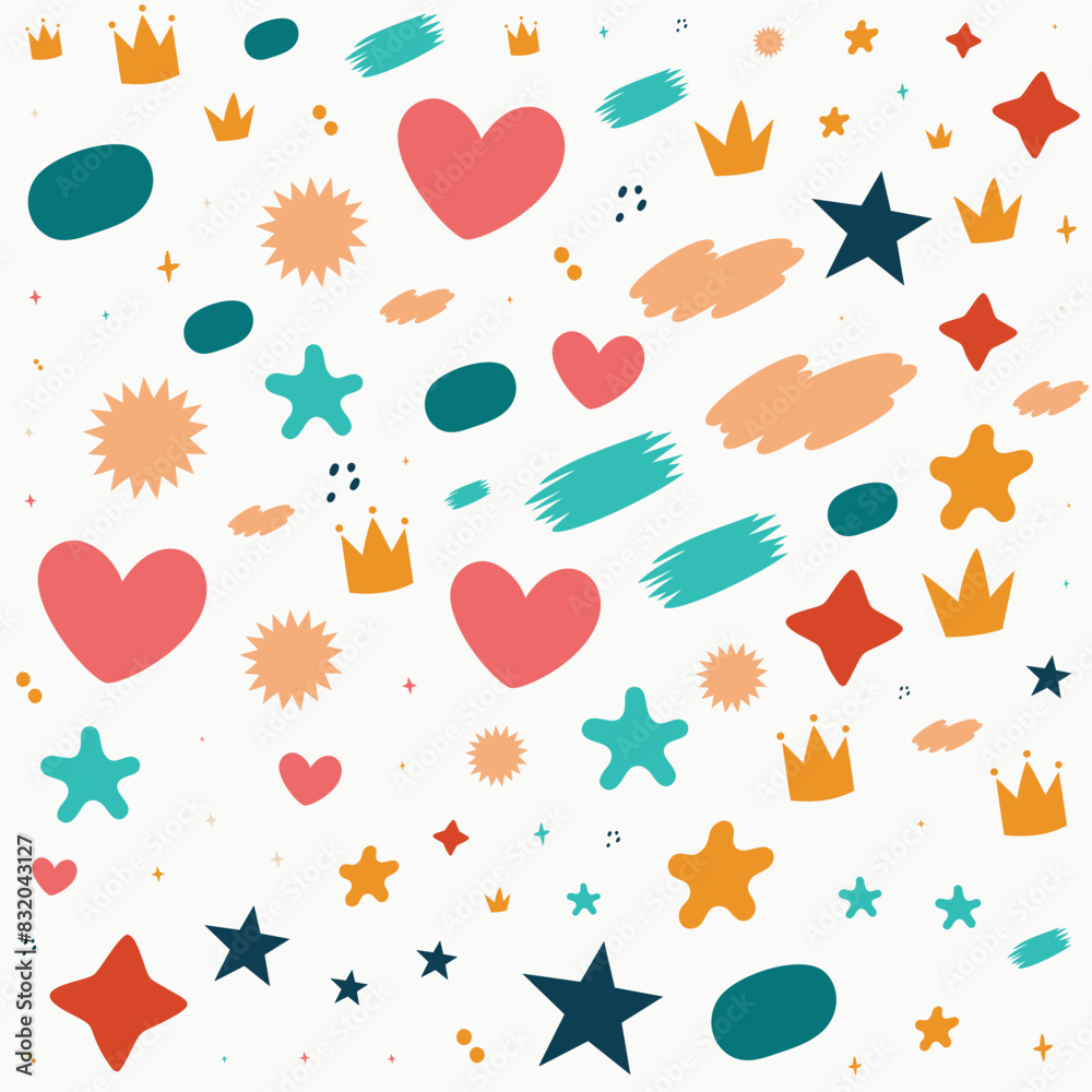 Doodle Shapes Pattern
