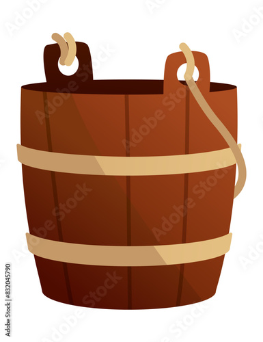 Vector cartoon medieval prison, torture object. Vector element isolated on white