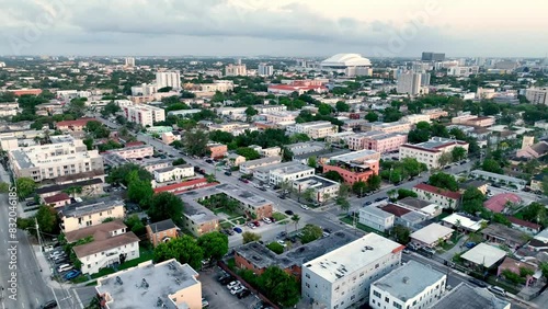 homes and businesses in nieghborhood in miami florida photo