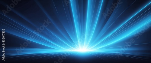 abstract bright blue rays of light beams spectrum banner illustration