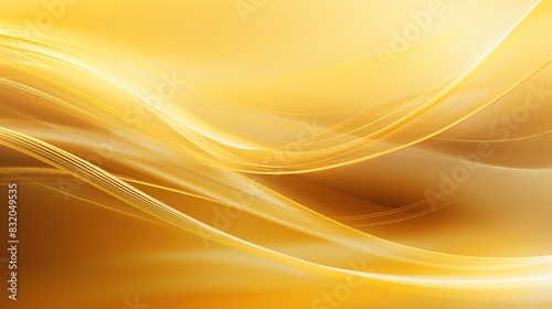 Luxury golden wave lines abstract background with golden shining glowing glitter particles, jewelry pattern.