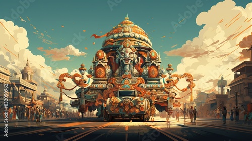 illustration of rath yatra