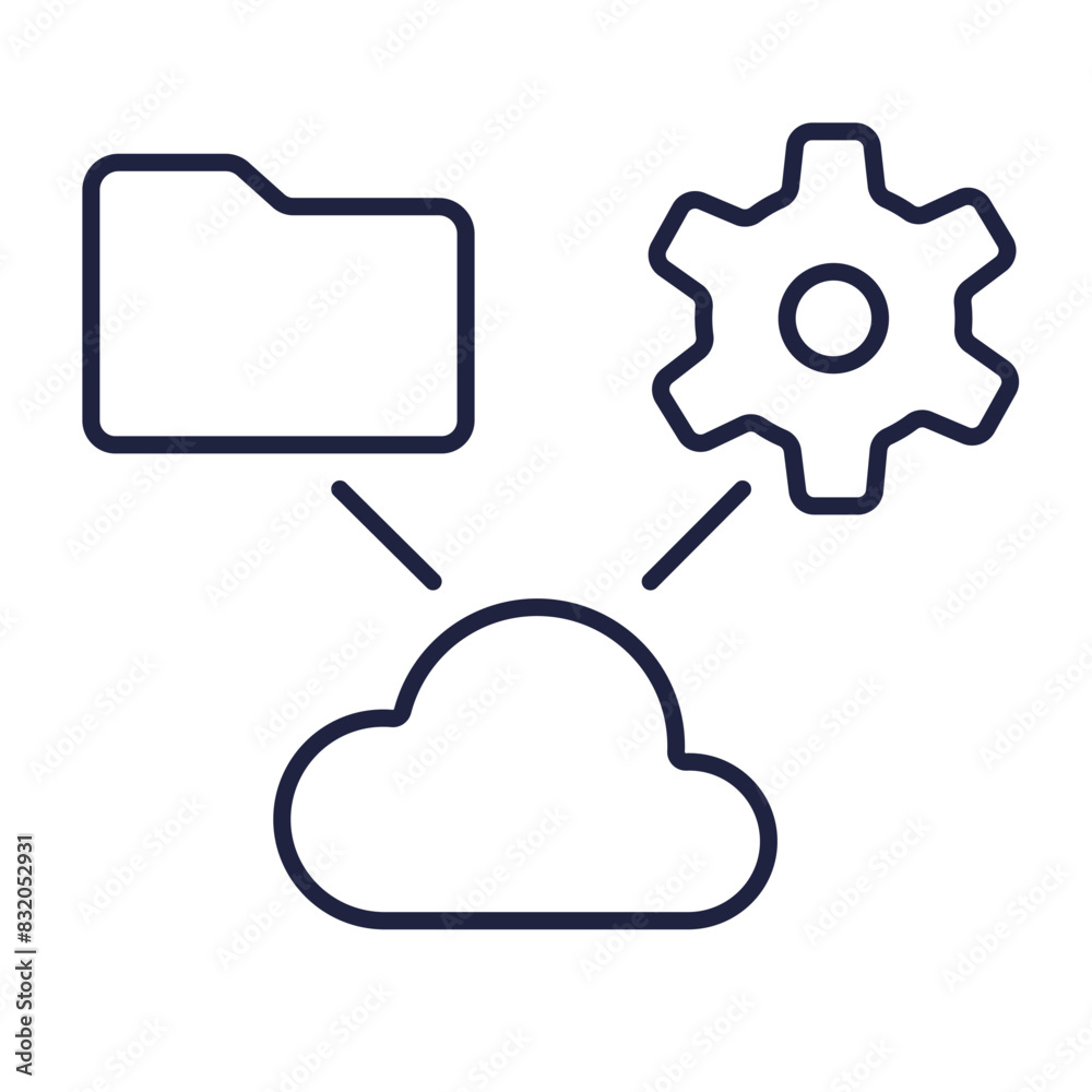 Server local network line icon. Data hosting, Cloud computing, Information Technology, Computer Software. Folder, cloud and gear logo symbol for web and mobile. Editable vector stroke. Pixel Perfect. Server local network line icon. Data hosting, Cloud computing, Information Technology, Computer Software. Folder, cloud and gear logo symbol for web and mobile. Editable vector stroke. Pixel Perfect.
